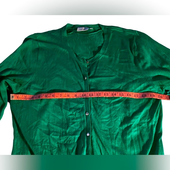 *NWOT* C&A CANDA Green Basic Knit Cardigan L - Picture 5 of 6